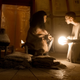 Jordan Loughran and Amanda Collin star in Raised By Wolves